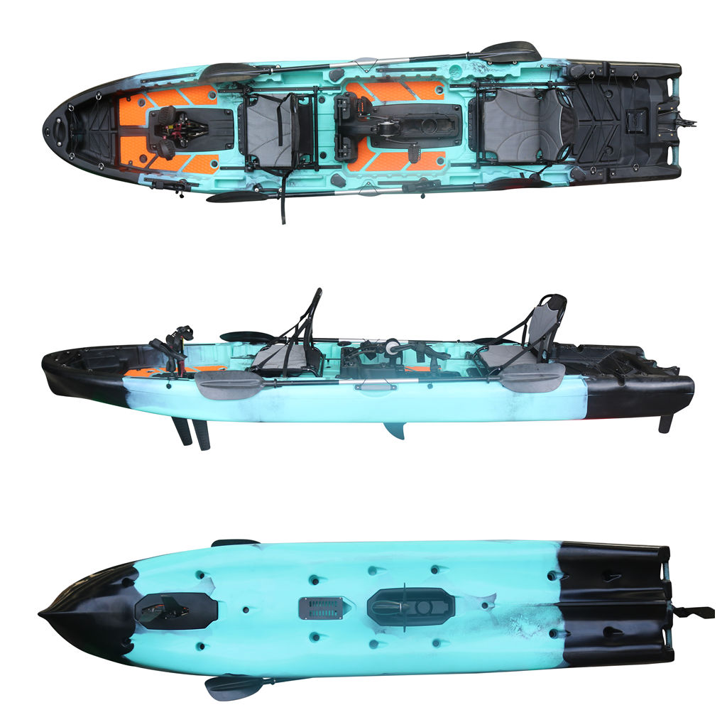 Fishing Kayak Sit In - Kayak de Pedales Doble de 14