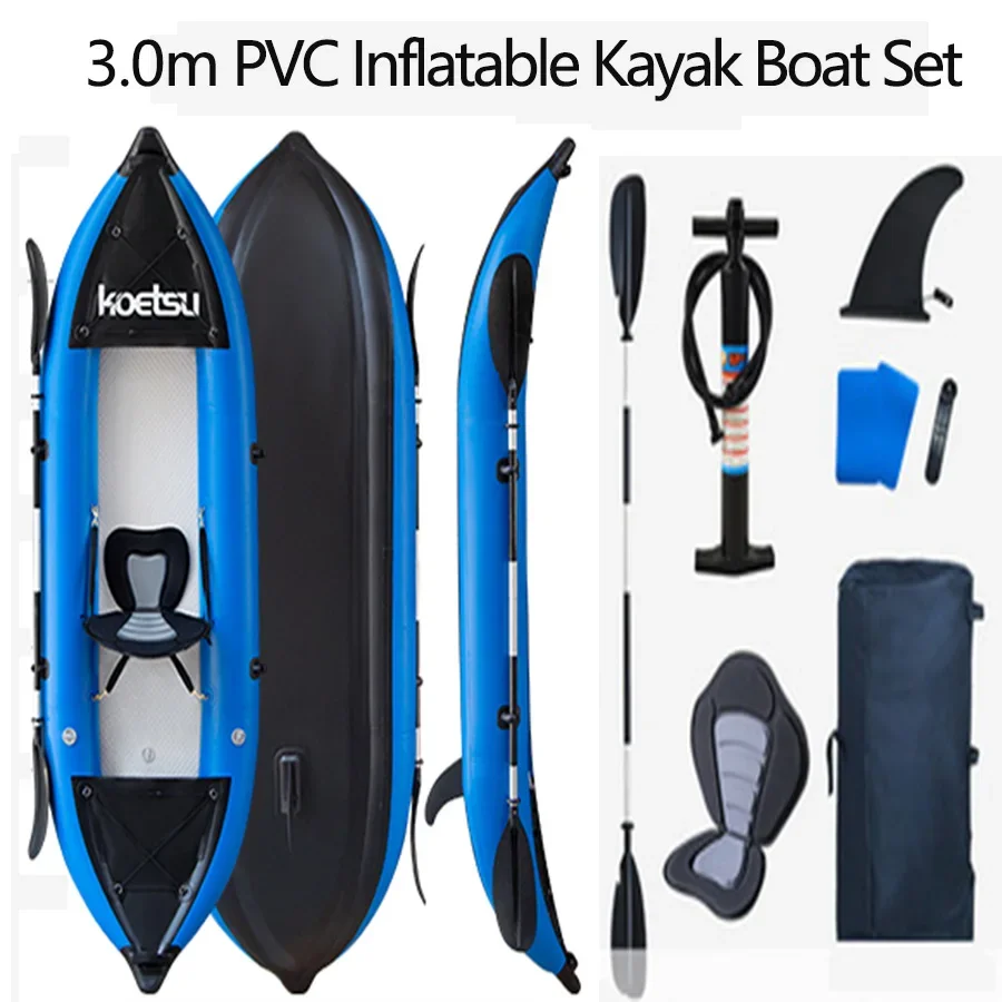 KOETSU-Kayak inflable de PVC p - Fishing Kayak Sit On Top reseña y precio